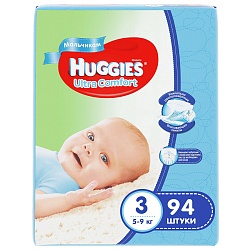 Подгузники для мальчиков Huggies Ultra Comfort 3