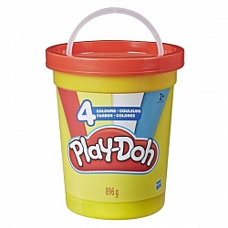 Hasbro Play-Doh E5045 Плей-До Масса для лепки - 4 цвета (большая банка)